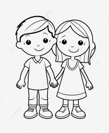 pngtree-boy-boy-and-sister-coloring-page-vector-png-image_6982322