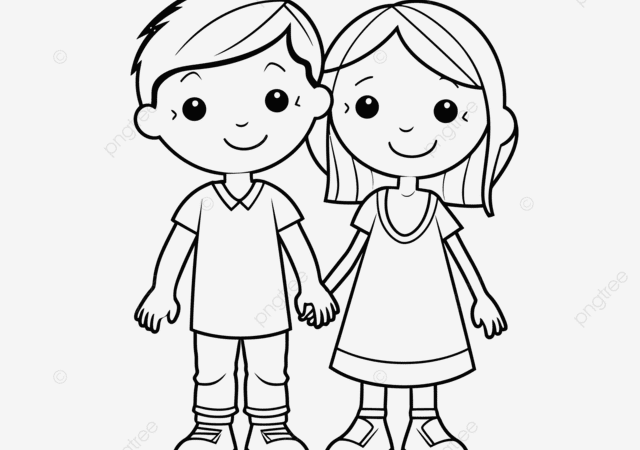 pngtree-boy-boy-and-sister-coloring-page-vector-png-image_6982322